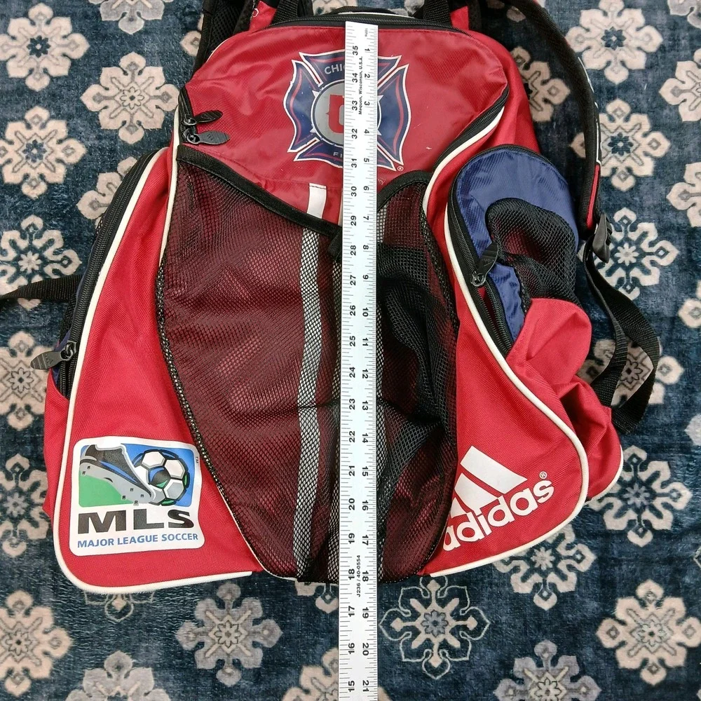 Adidas Chicago Fire MLS Backpack Equipment‎ Bag 18x16 Soccer